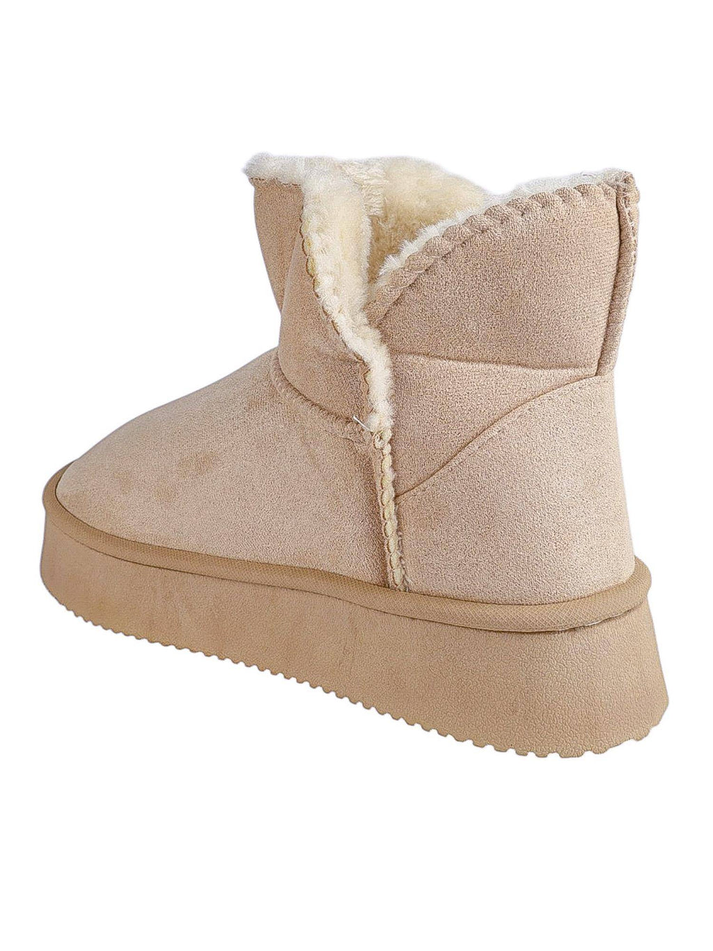 Women Beige Solid Casual Boots | BT61 - view 3
