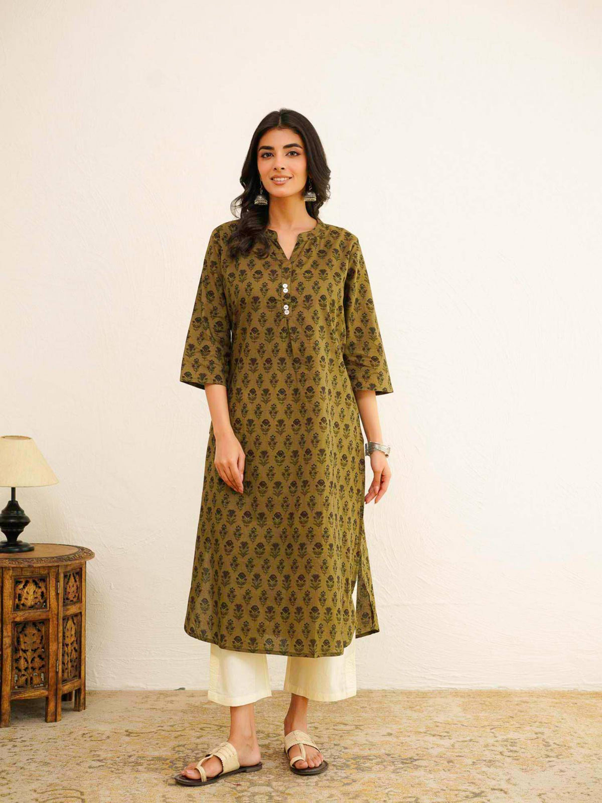 Cotton Pleat Kurta For Women | KDG - view 1