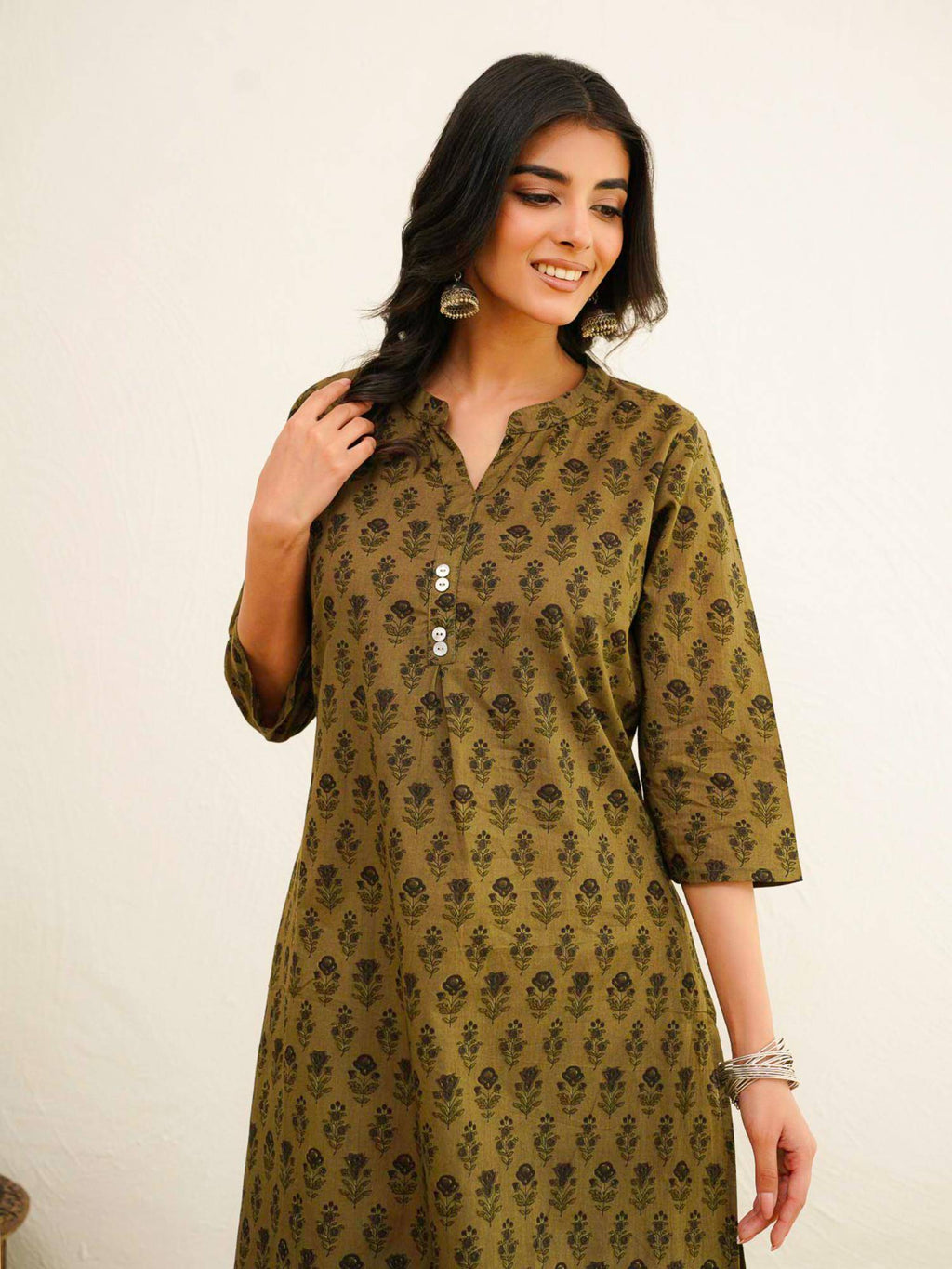 Cotton Pleat Kurta For Women | FY93 - view 2