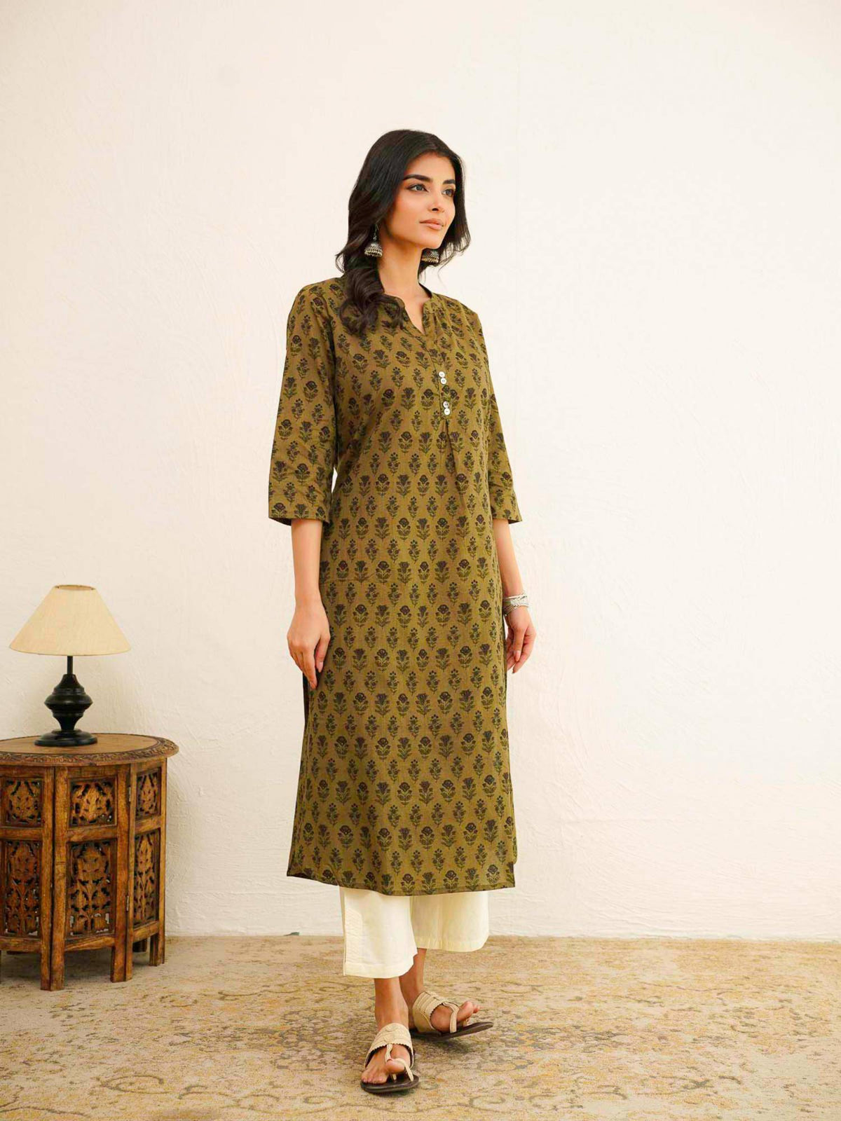 Cotton Pleat Kurta For Women | FY93 - view 4