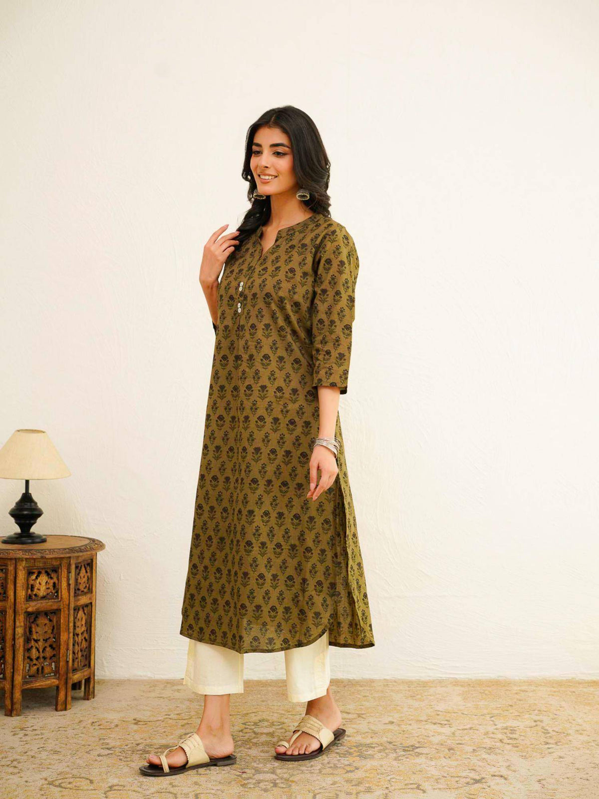 Cotton Pleat Kurta For Women | FY93 - view 5