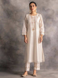 Pastel Pink Silk Chanderi A-Line Kurta With Hand Embroidery | FY93 - view 17