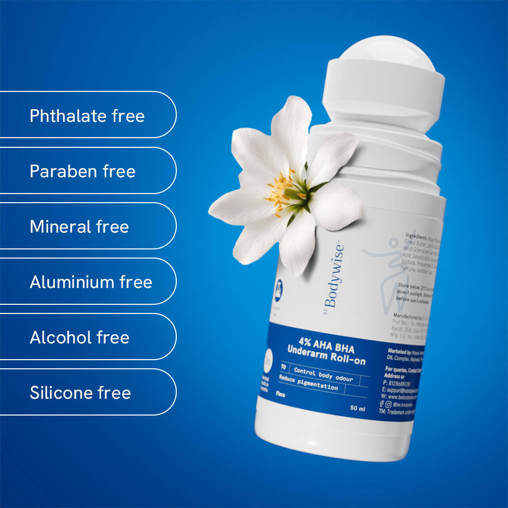 4% AHA BHA Underarm Roll On Flora - For Underarm Odour & Mild Pigmentation Pack of 3 | BWS9 - view 7