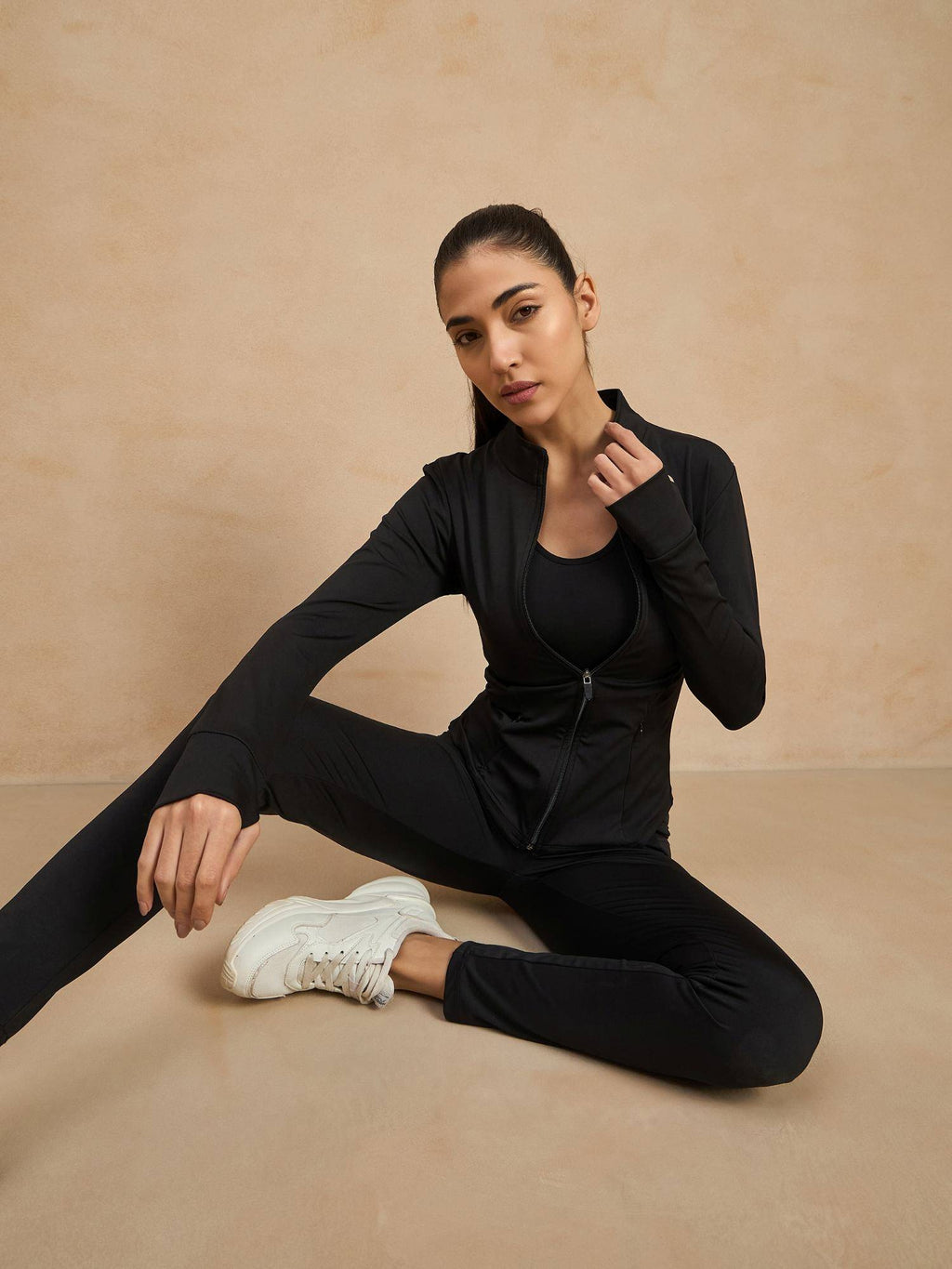 Black Polyester Full Sleeves Jacket | JC78 - view 3