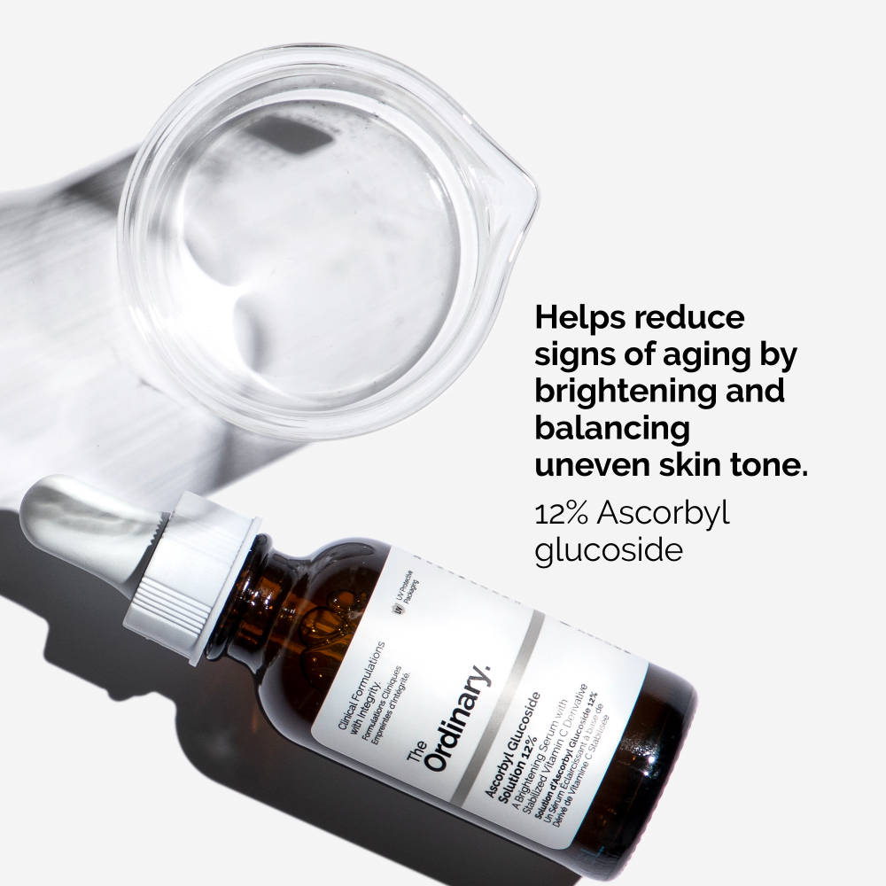 Ascorbyl Glucoside Solution 12% Brightening Vitamin C Serum For Even Skin Tone | FC3 - view 5