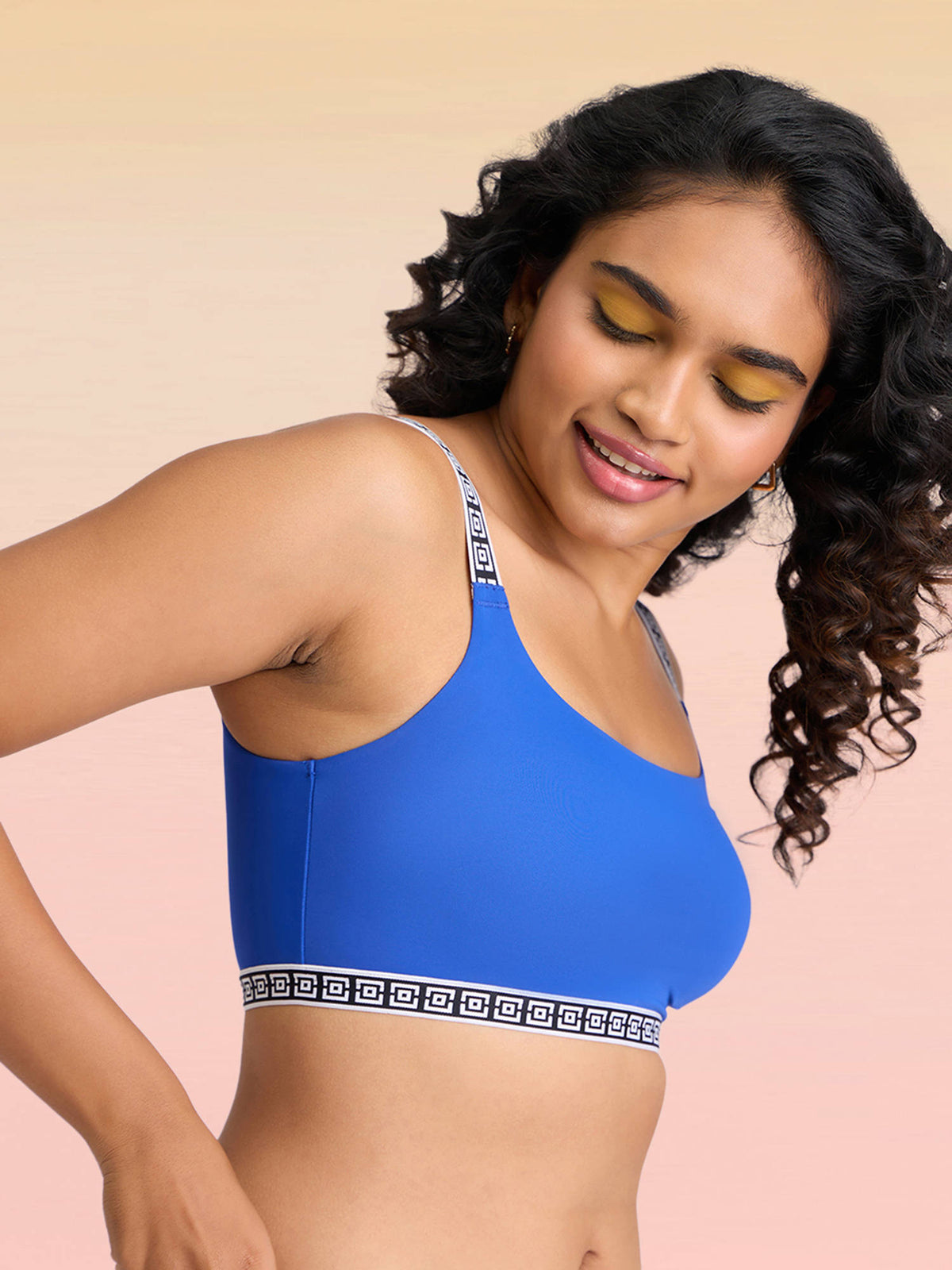 Varsity Edit Sports Bra - Dark Blue | sb09 - view 2