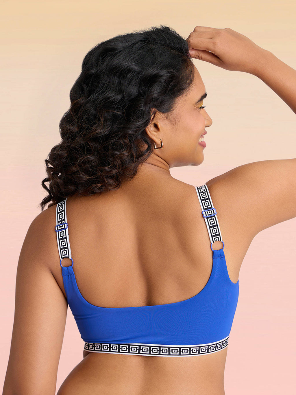 Varsity Edit Sports Bra - Dark Blue | sb09 - view 4