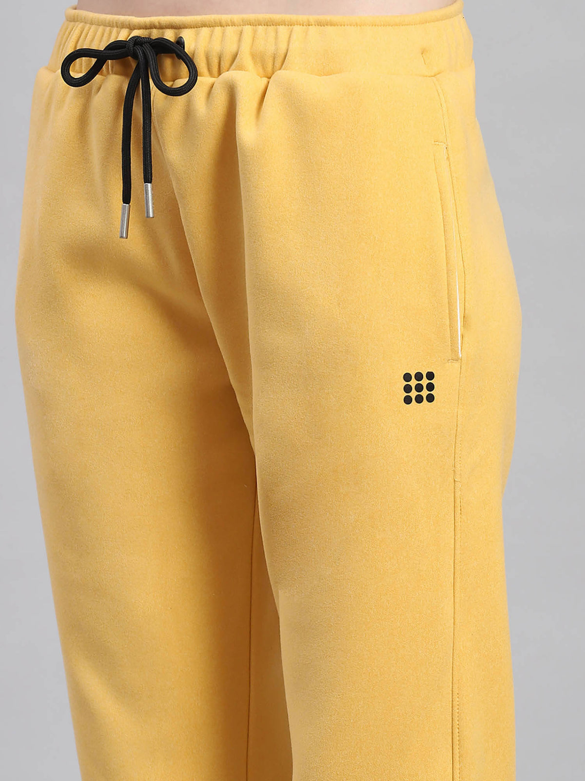 Women Solid Yellow Tapered Joggers | WJ89 - view 3