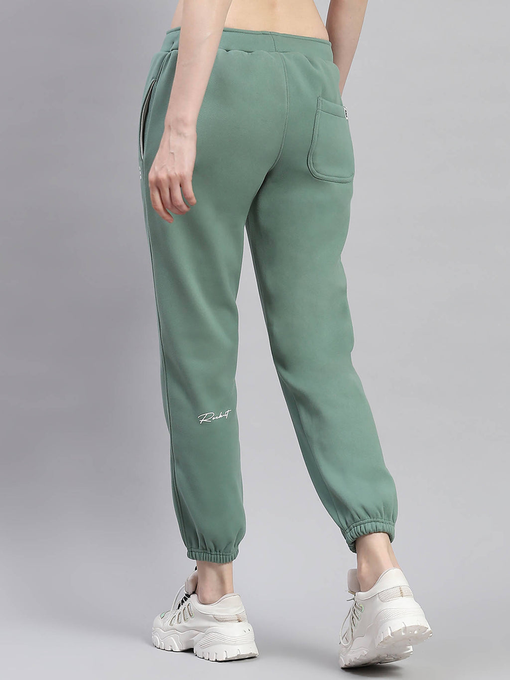 Women Solid Green Tapered Joggers | WJ89 - view 3