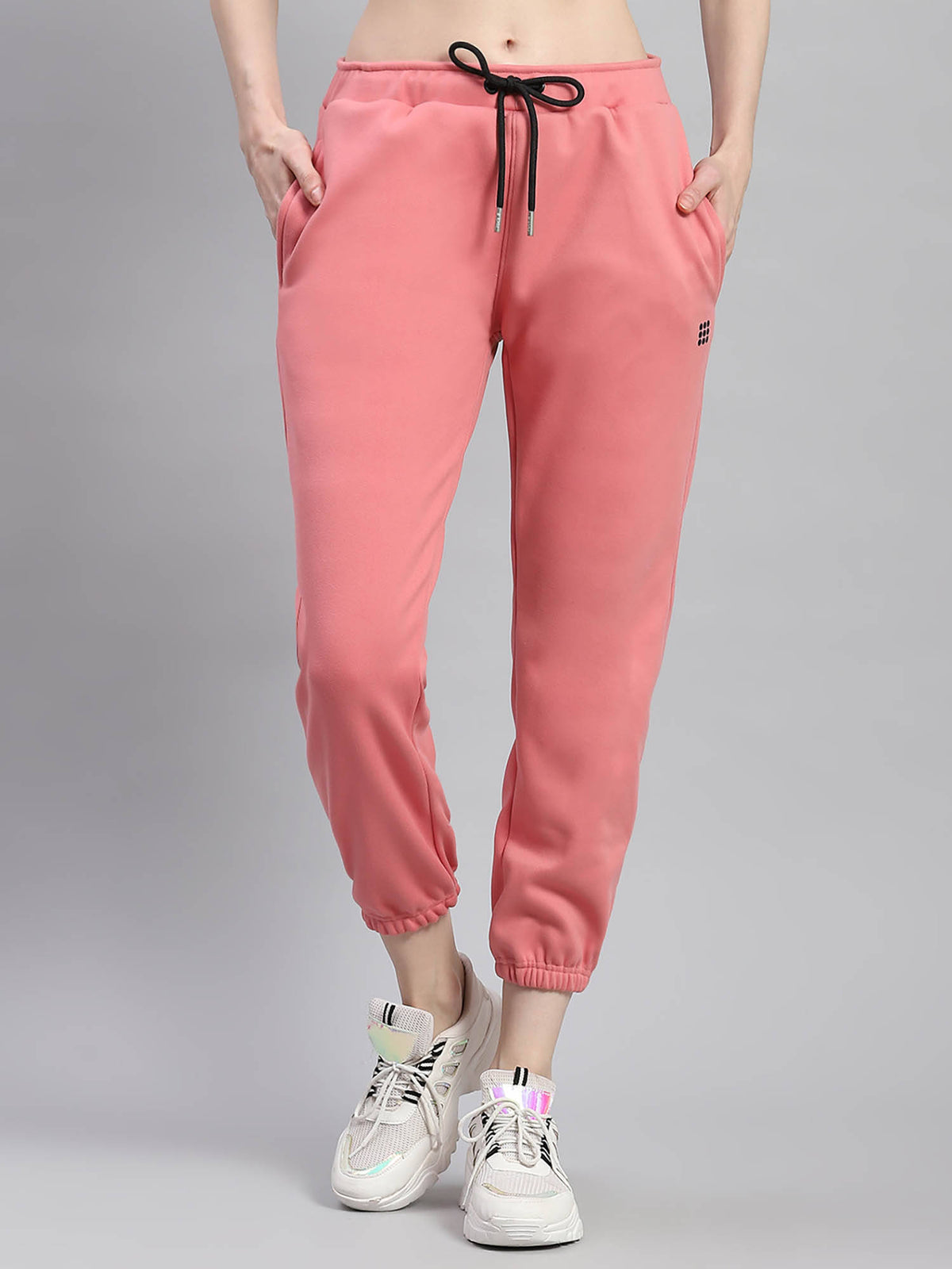 Women Solid Pink Tapered Joggers | WJ89 - view 1