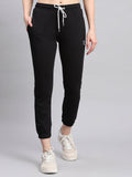 Women Solid Black Tapered Joggers | WJ89 - view 1