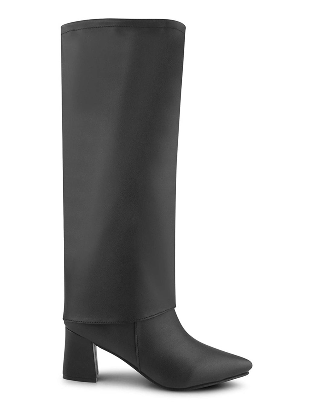 Womens Black Knee High Slouch Casual Boots | BT61 - view 7