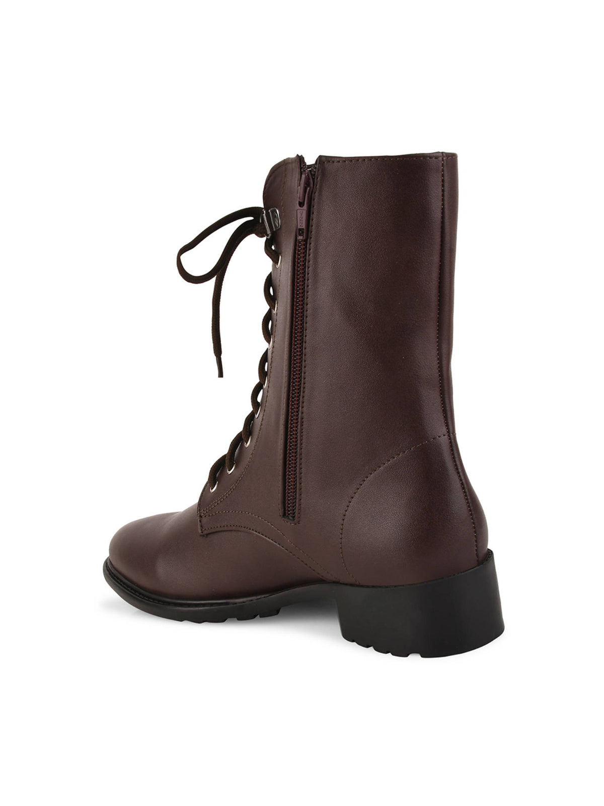 Black Solid Lace Up Casual Boots | BT61 - view 10