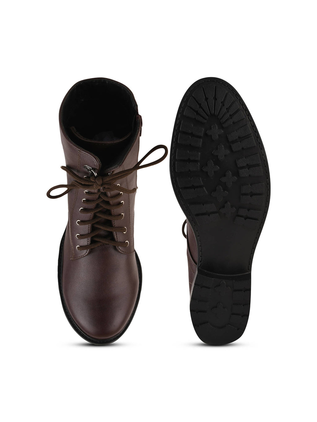 Black Solid Lace Up Casual Boots | BT61 - view 11