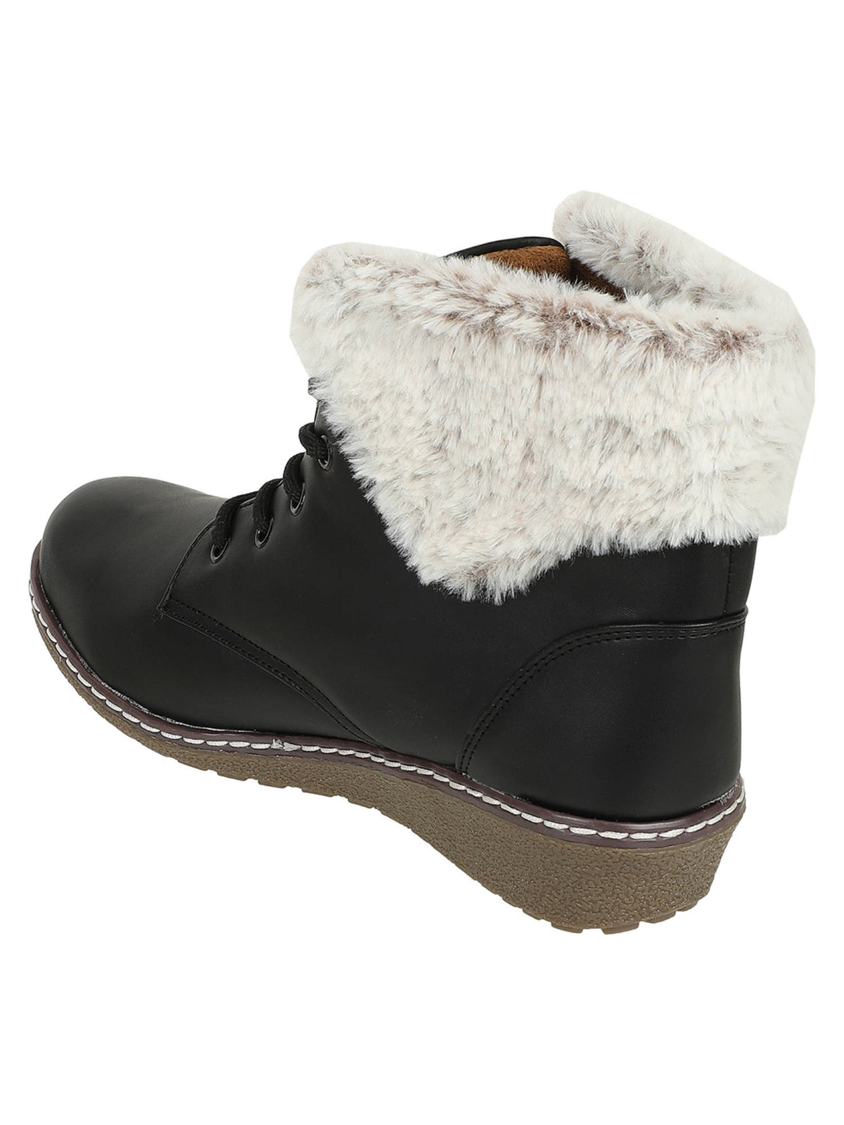 Women Black Comfort Heeled Casual Boots | BT61 - view 3