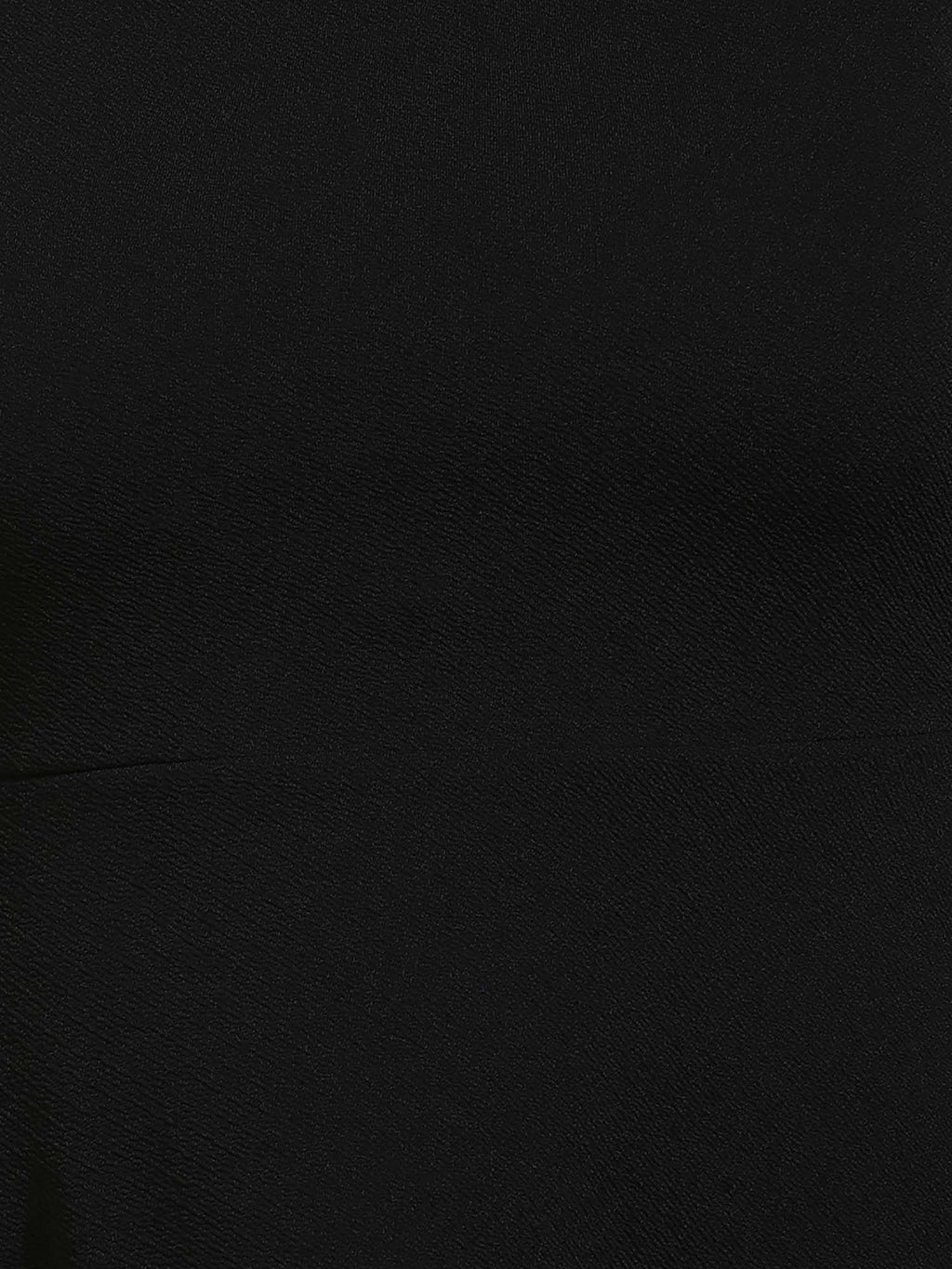 Solid Black, Round Neck Peplum Top | pt51 - view 7