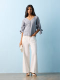 LOV Light Blue Striped Blouse