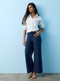 LOV Blue Striped Cotton Shirt