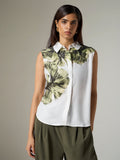 Wardrobe Ivory Foliage Printed Blouse