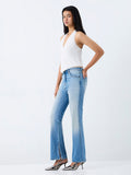Nuon White Halter-Neck Lace Top