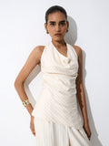 Wardrobe Ivory Striped Halter-Neck Top