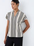 Wardrobe Off-White Striped Blouse