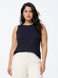 Gia Navy Embroidered Top