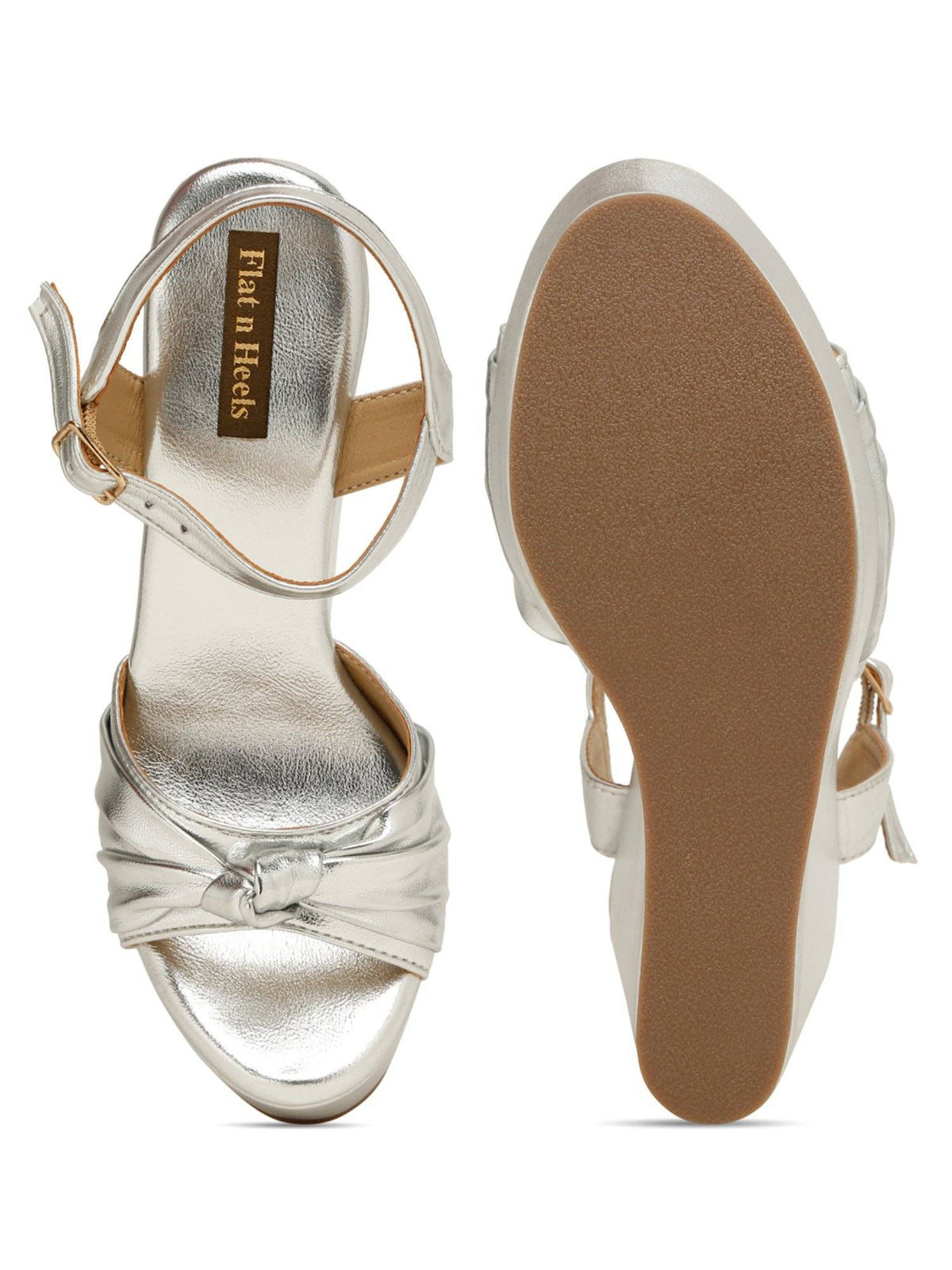 Women Gold Wedges Heels | H78 - view 9