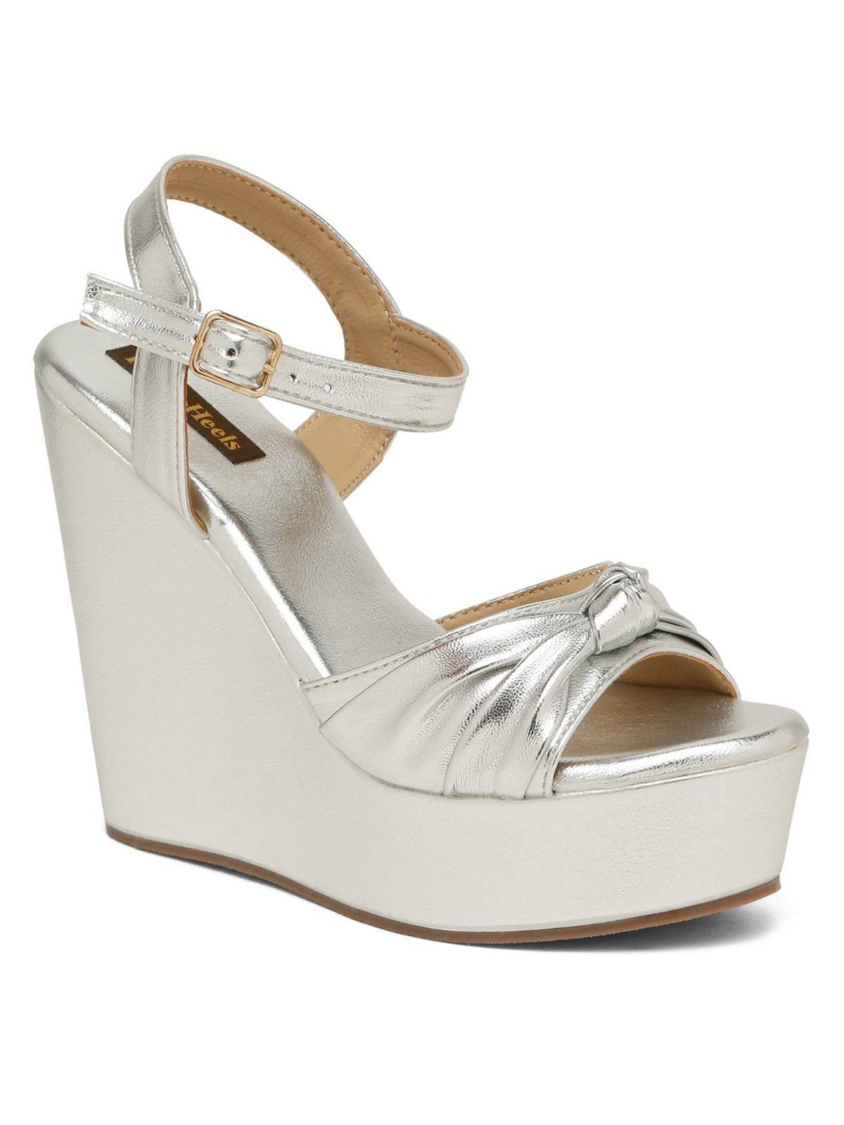 Women Gold Wedges Heels | H78 - view 13