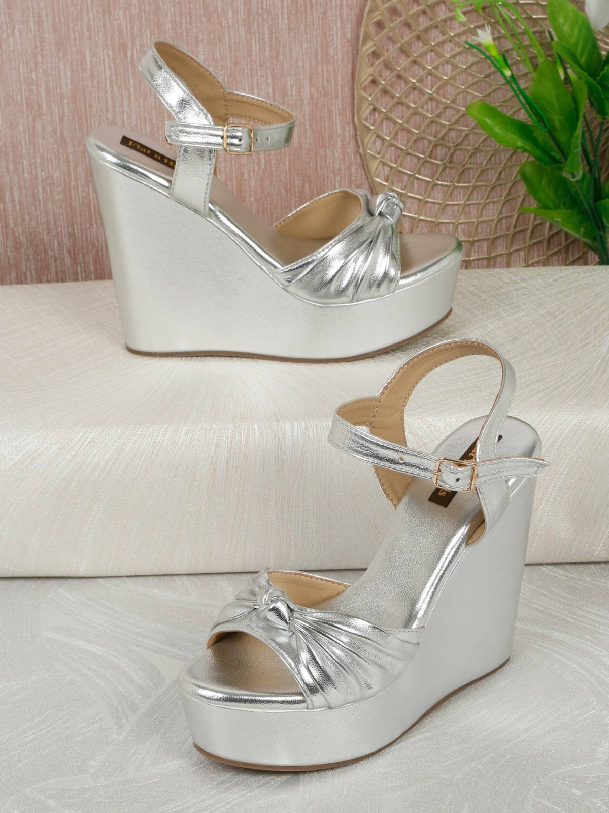 Women Gold Wedges Heels | H78 - view 14