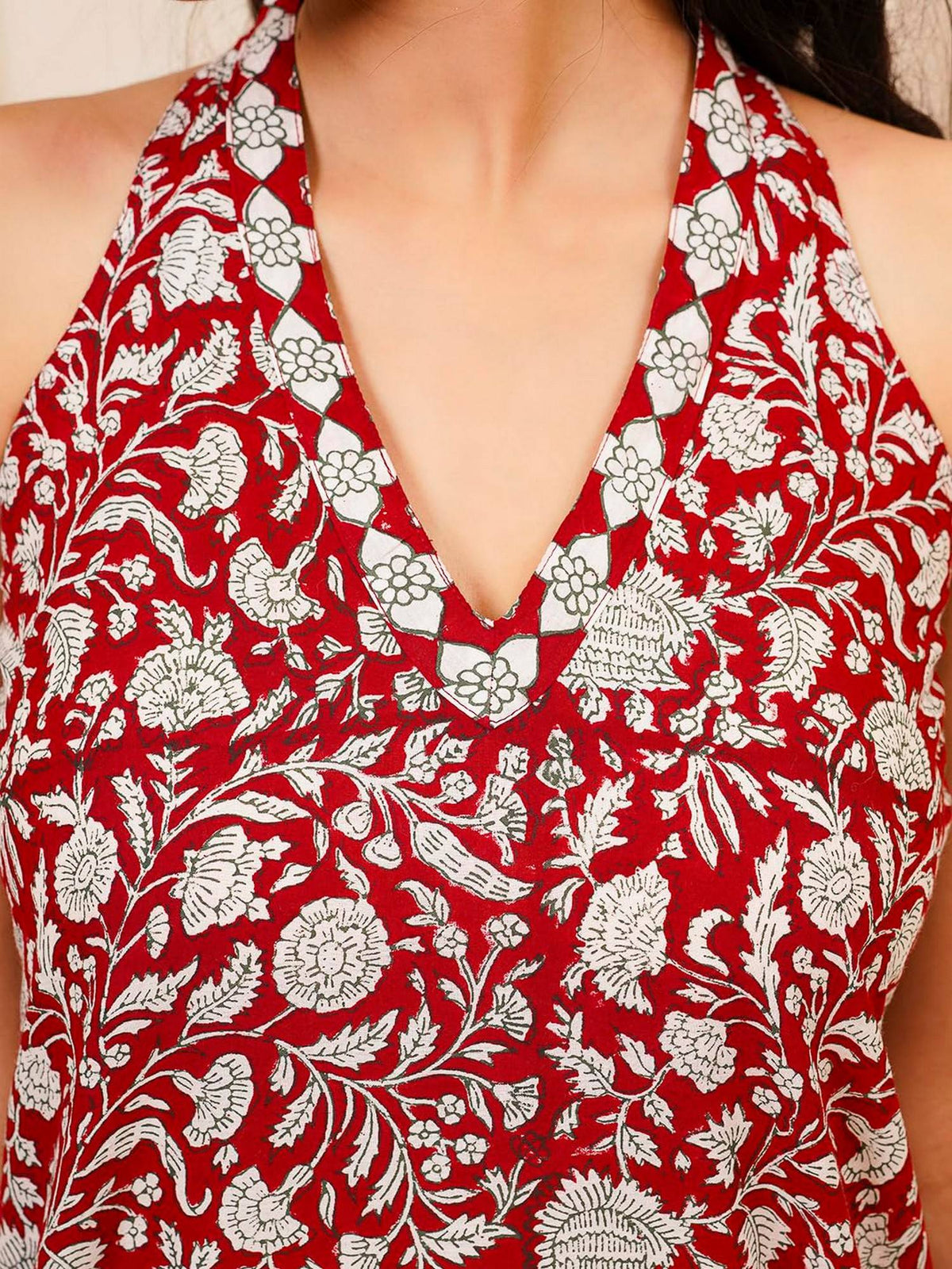 Women Indigo V-Neck Sleeveless Kurta | KDG - view 27
