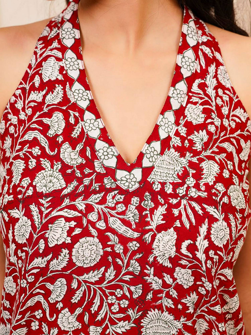 Women Indigo V-Neck Sleeveless Kurta | FY93 - view 16