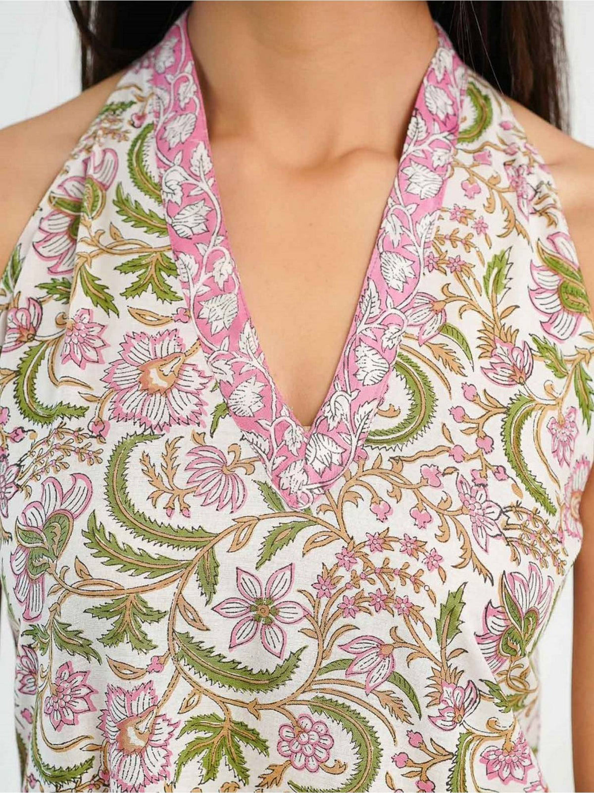 Women Indigo V-Neck Sleeveless Kurta | U3S - view 49