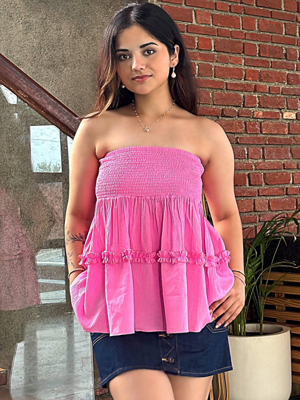 Women Charming Pink Top | TT90 - view 2