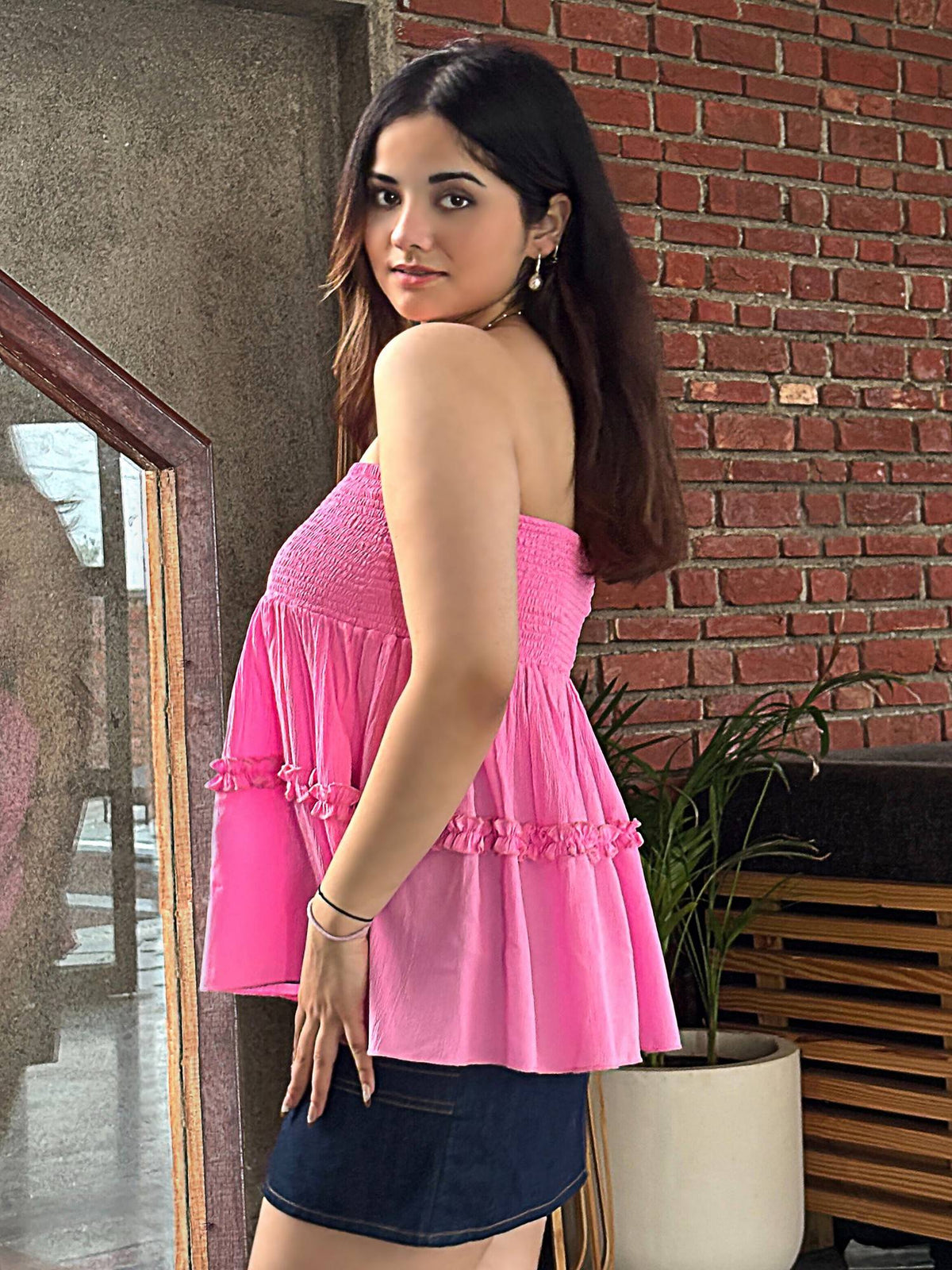 Women Charming Pink Top | TT90 - view 3