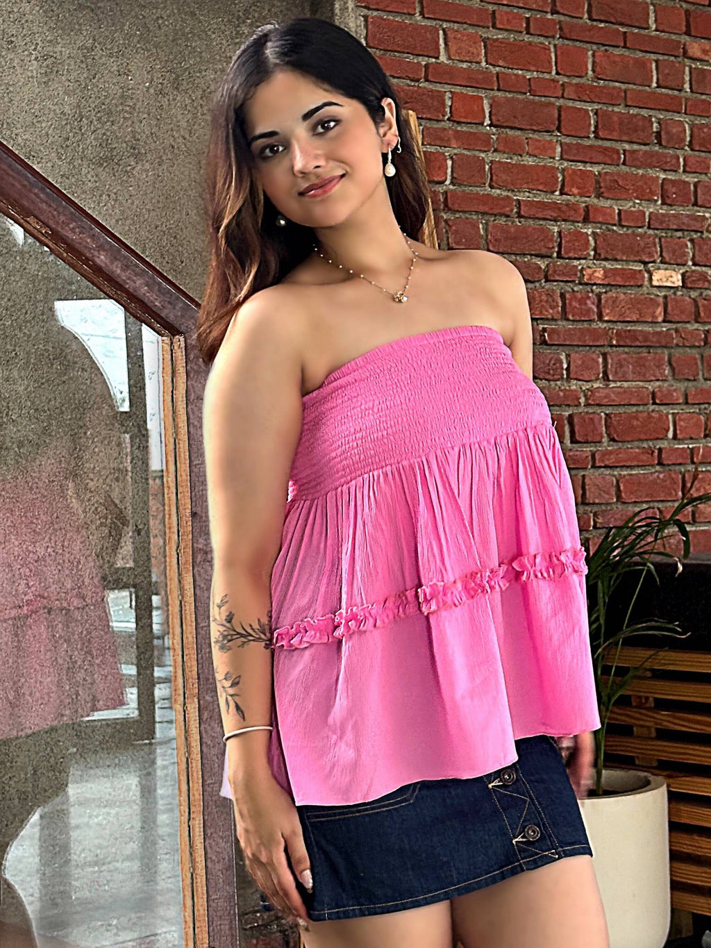 Women Charming Pink Top | TT90 - view 4