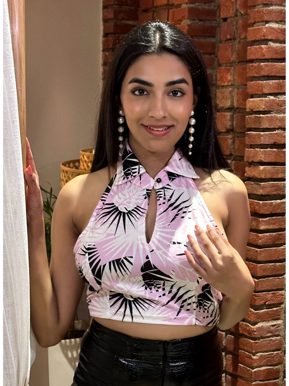 Casual Regular Sleeves Printed Women Multicolor Crop Top | CT61 - view 1