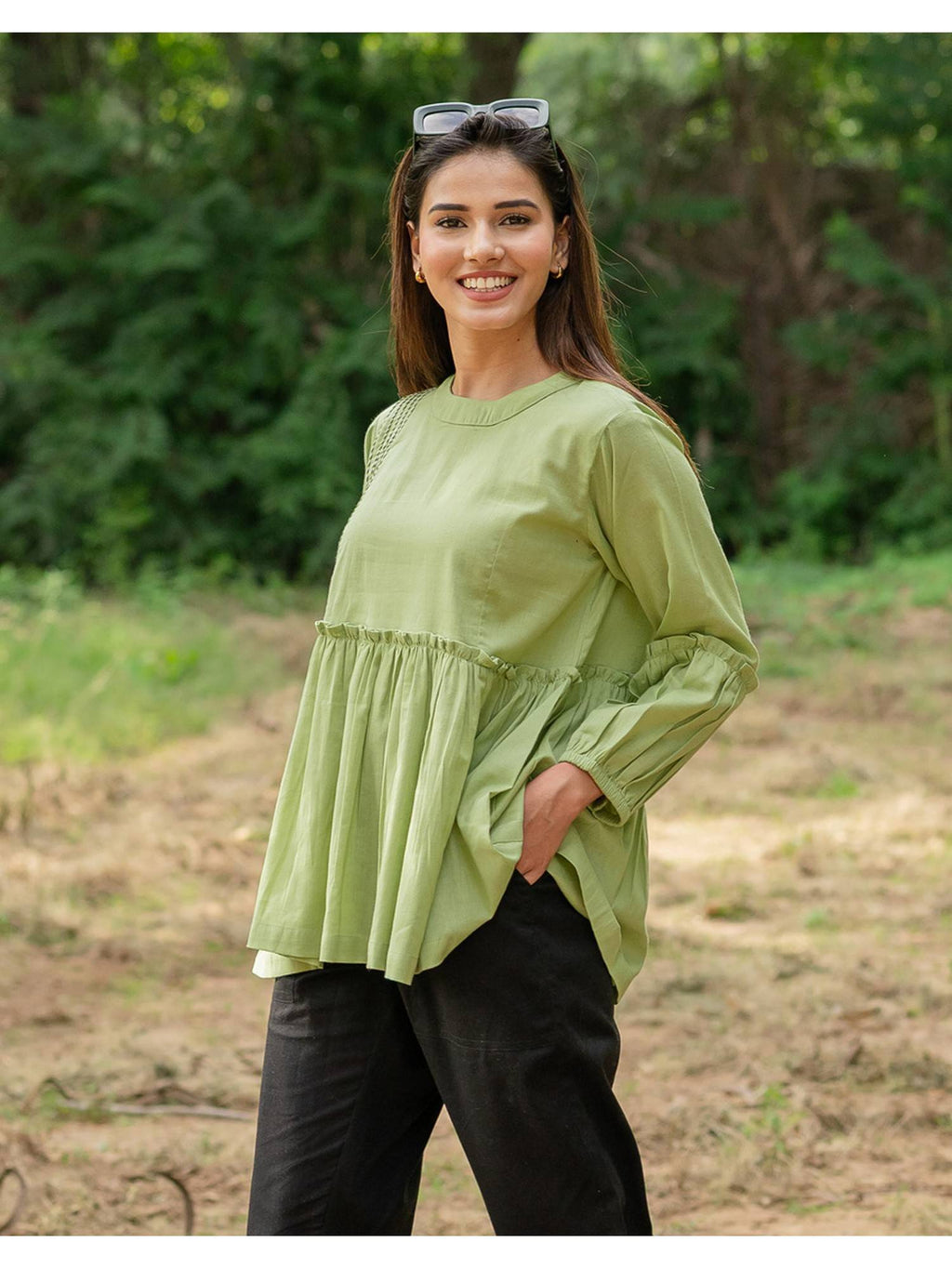 Peplum Blue Top | pt51 - view 19