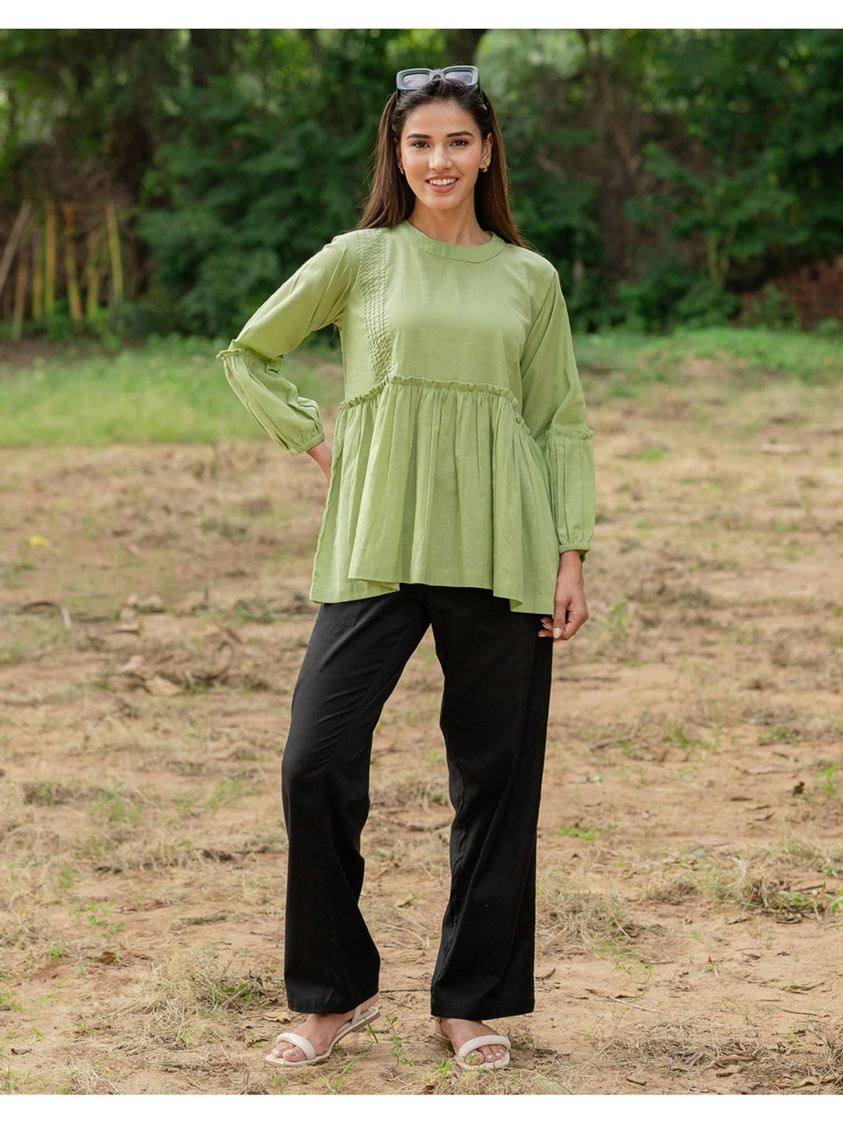 Peplum Blue Top | pt51 - view 22