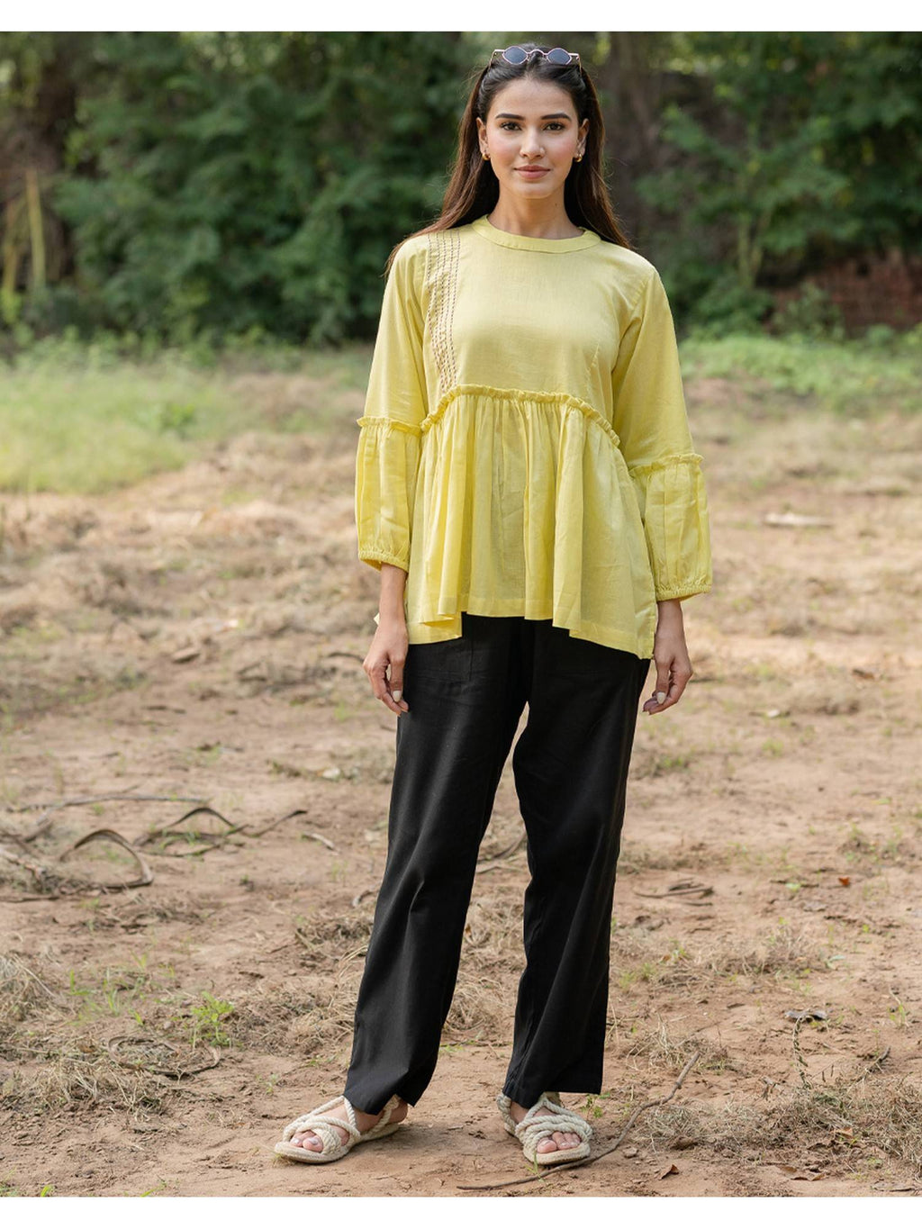 Peplum Blue Top | pt51 - view 30