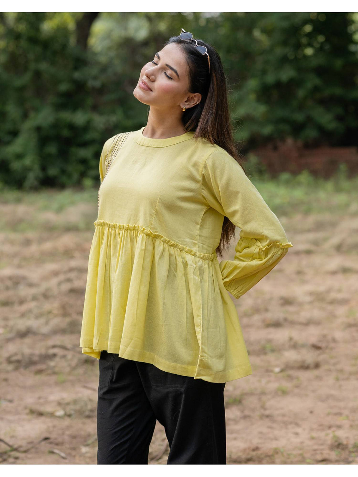 Peplum Blue Top | pt51 - view 31