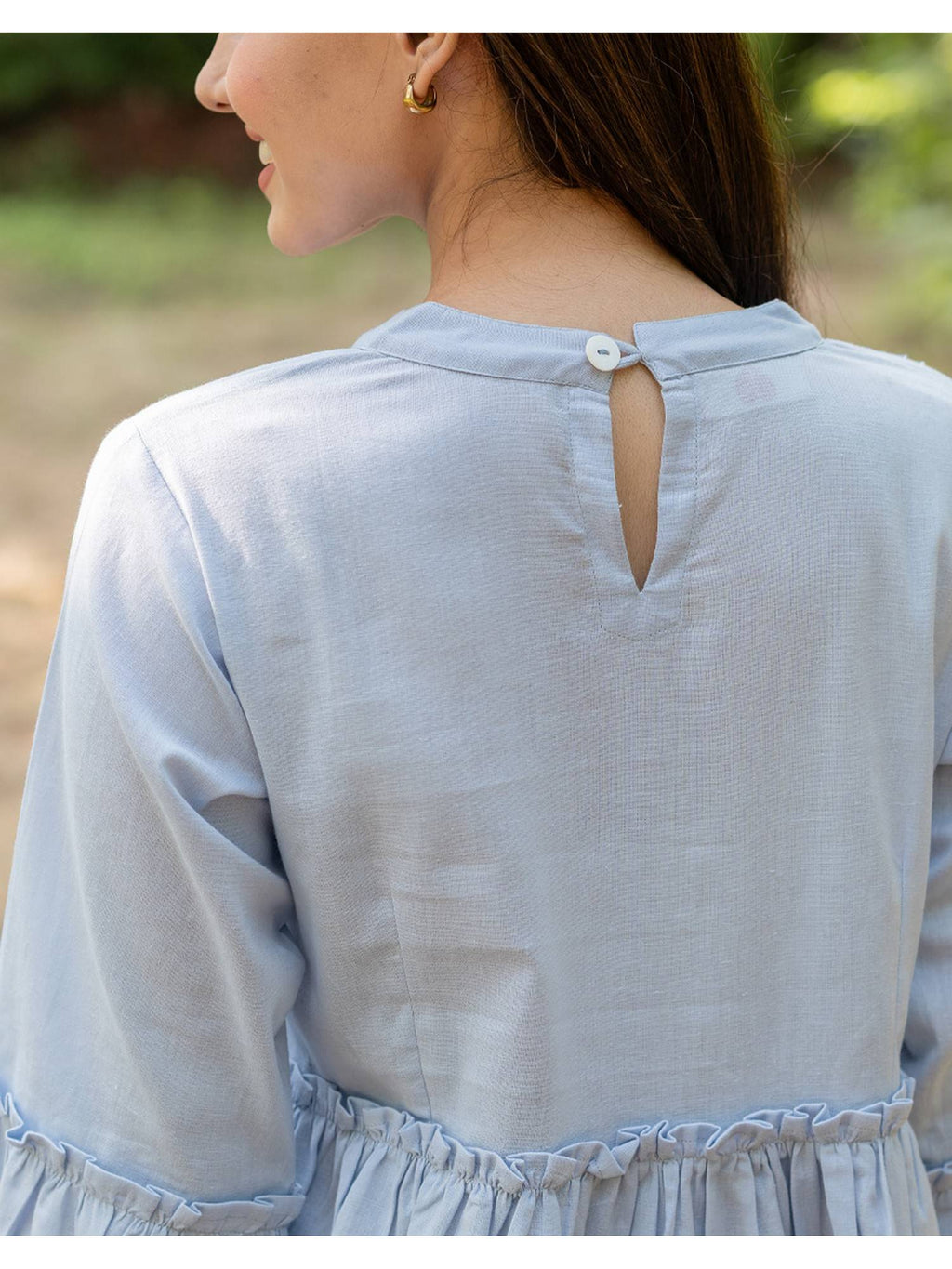 Peplum Blue Top | pt51 - view 8