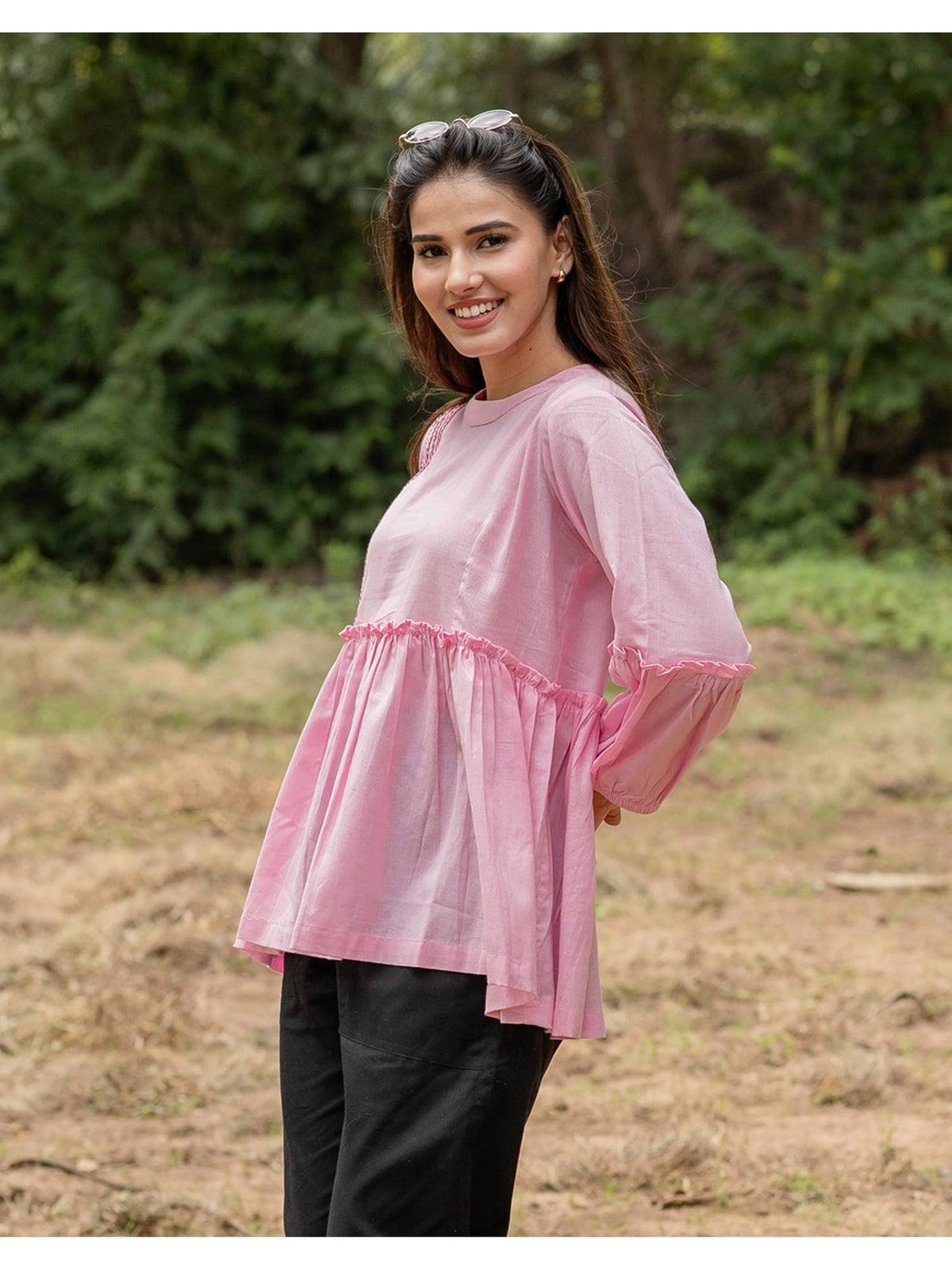 Peplum Blue Top | pt51 - view 10
