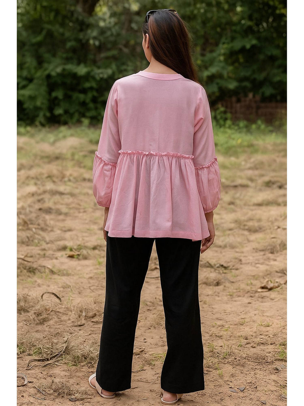 Peplum Blue Top | pt51 - view 11