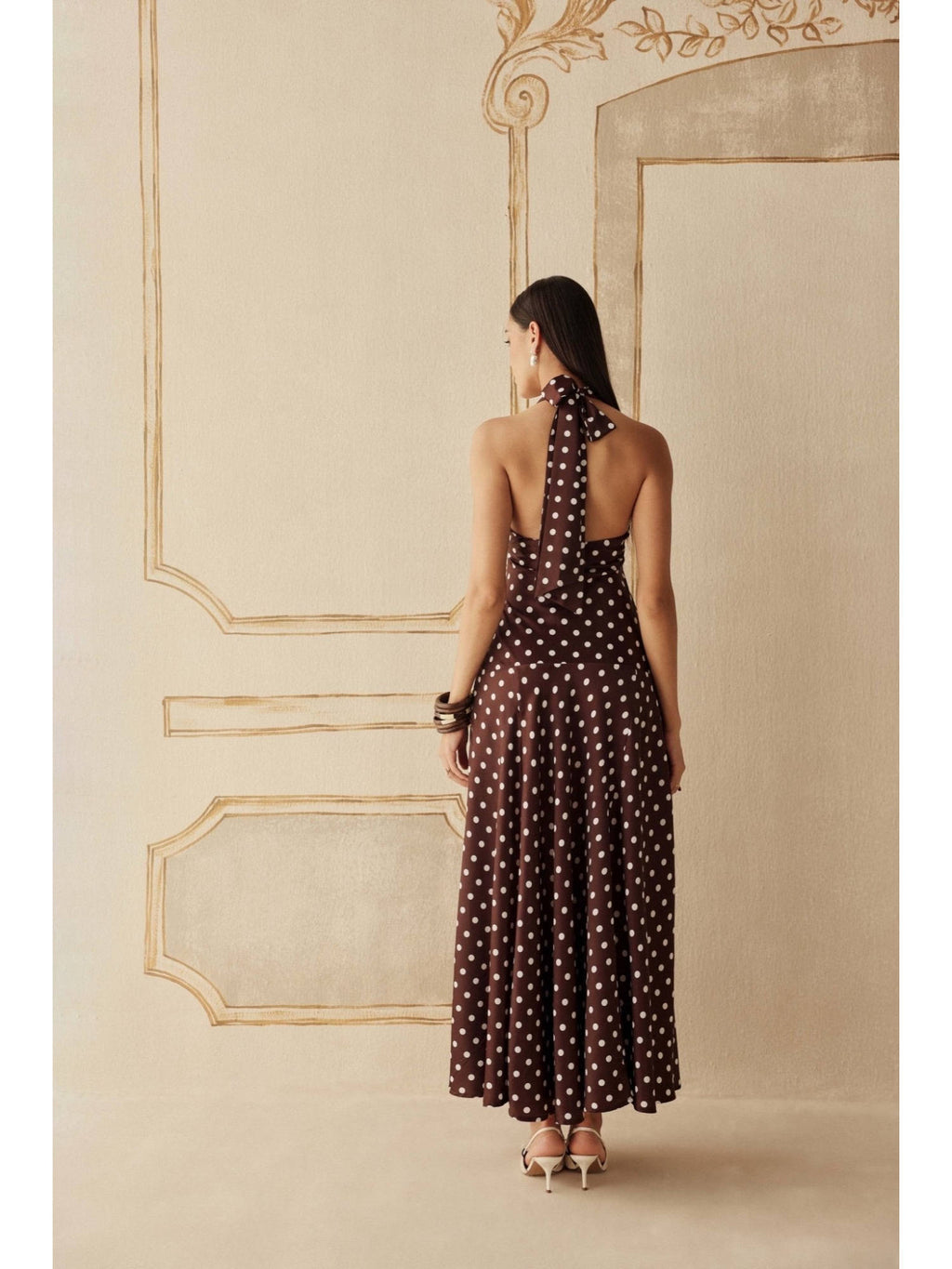 Women Brown Polyester Maxi Dress | D56 - view 2