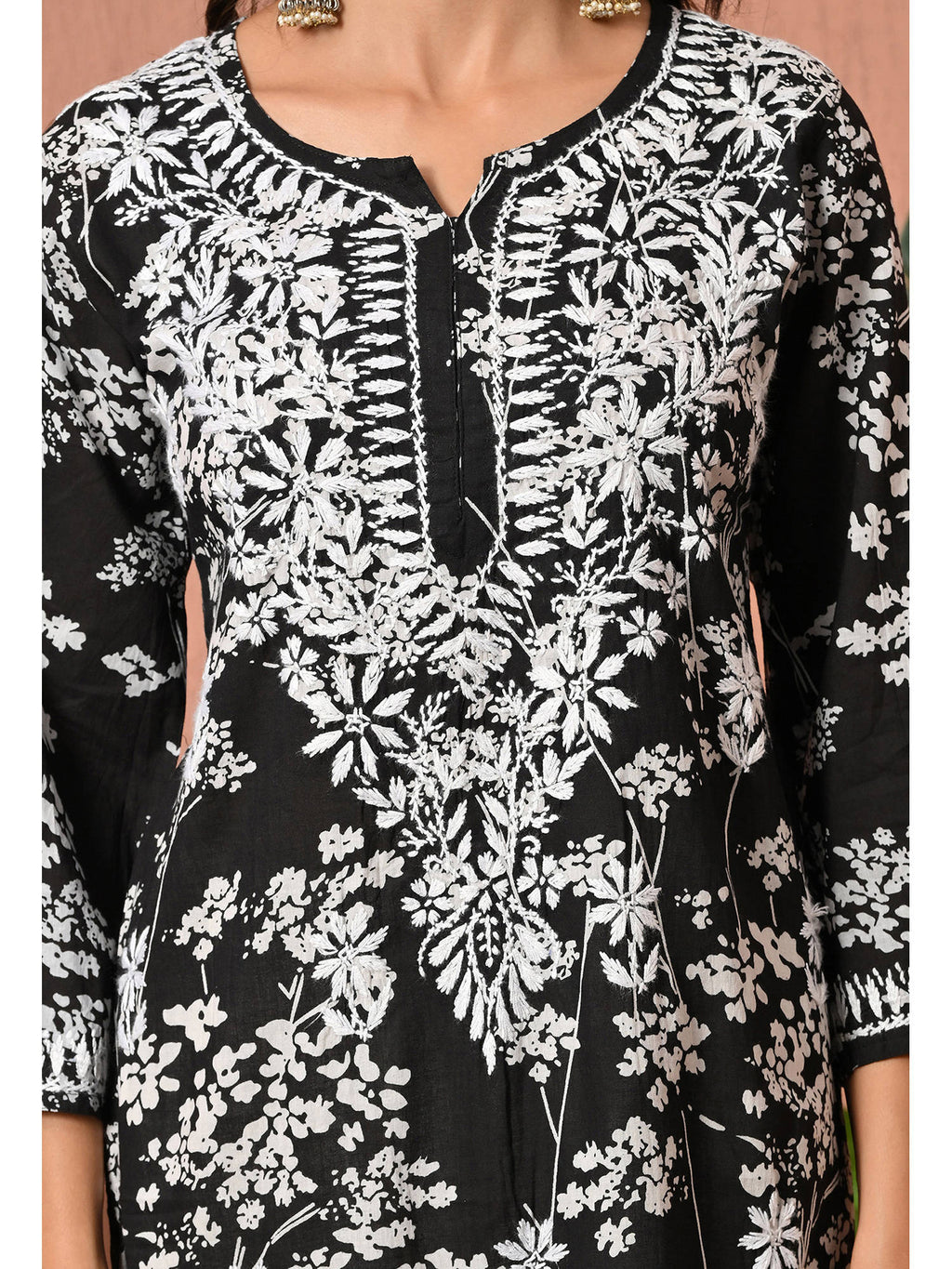 Women Blue Embroidered Mulmul Kurta | KDG - view 62