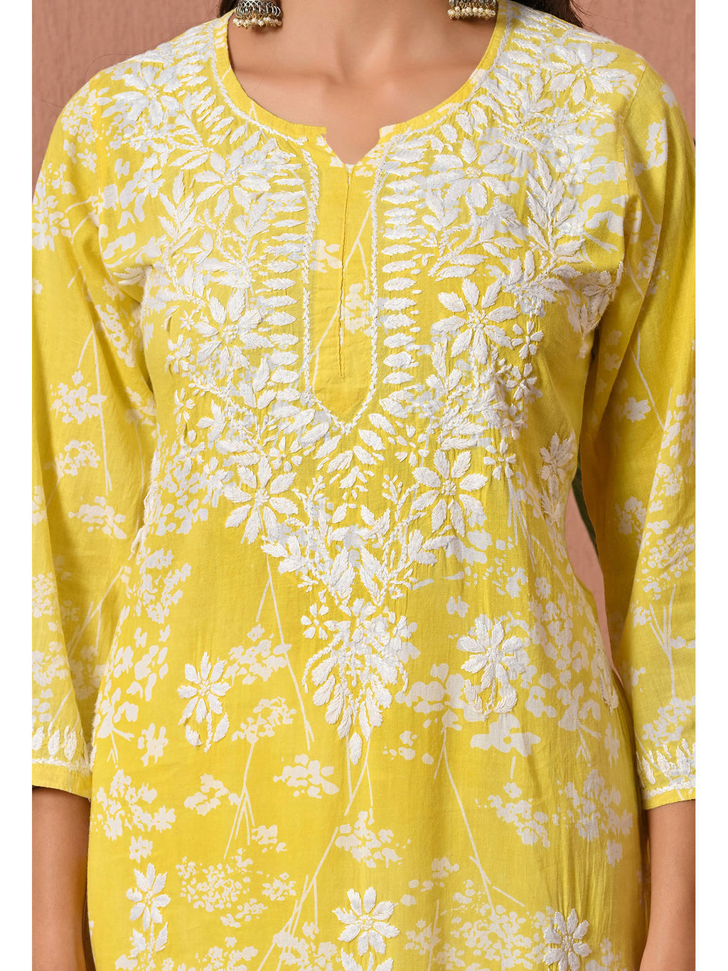 Women Blue Embroidered Mulmul Kurta | KDG - view 39