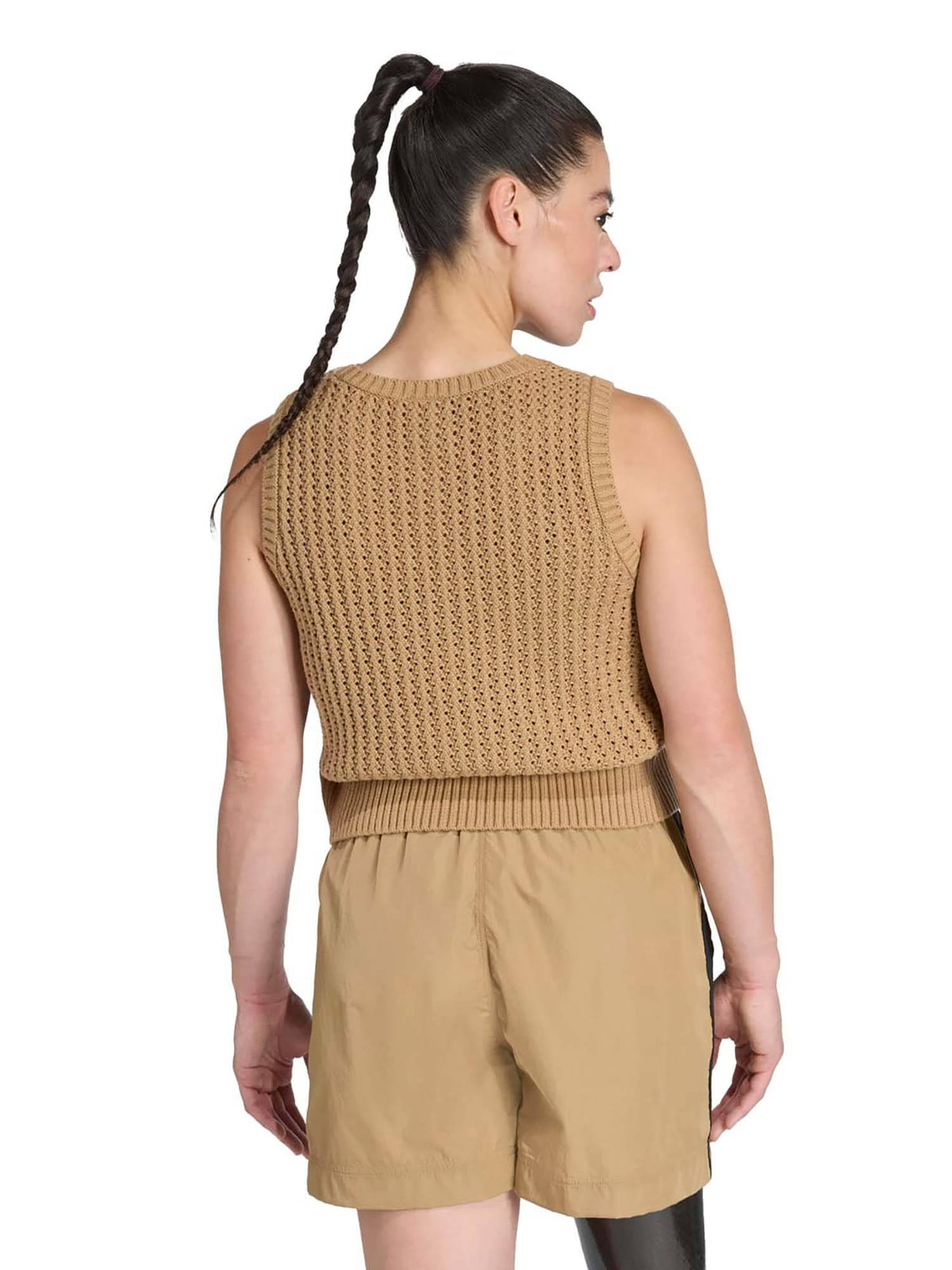 KNITTED VEST Women Brown Vest | TT89 - view 3