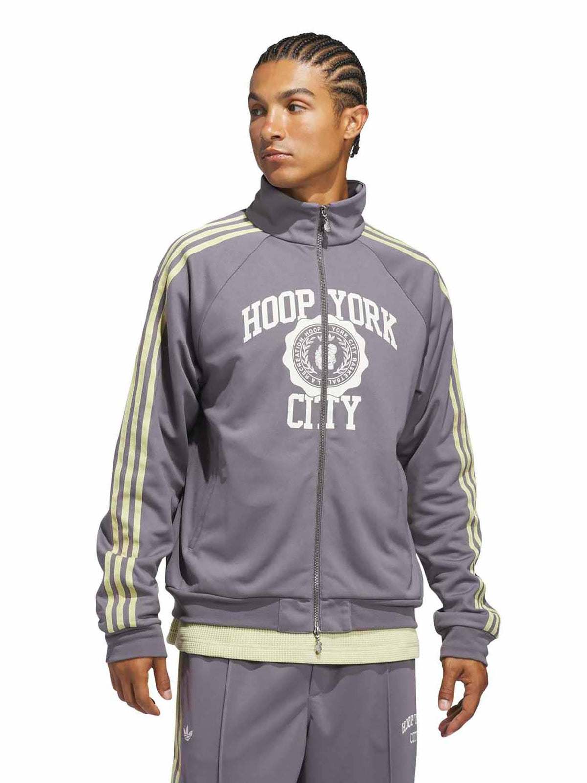 HYC TRACK JKT Unisex Grey Basketball Jacket | JK12 - view 1