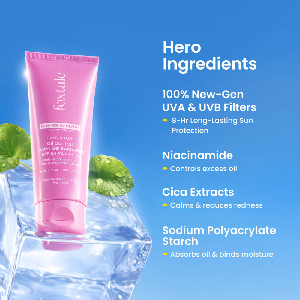 SPF 50 Ice-Burst Gel Sunscreen for Oily Skin, In-Vivo Tested PA++++, Lightweight, Matte Skin | FC3 - view 3